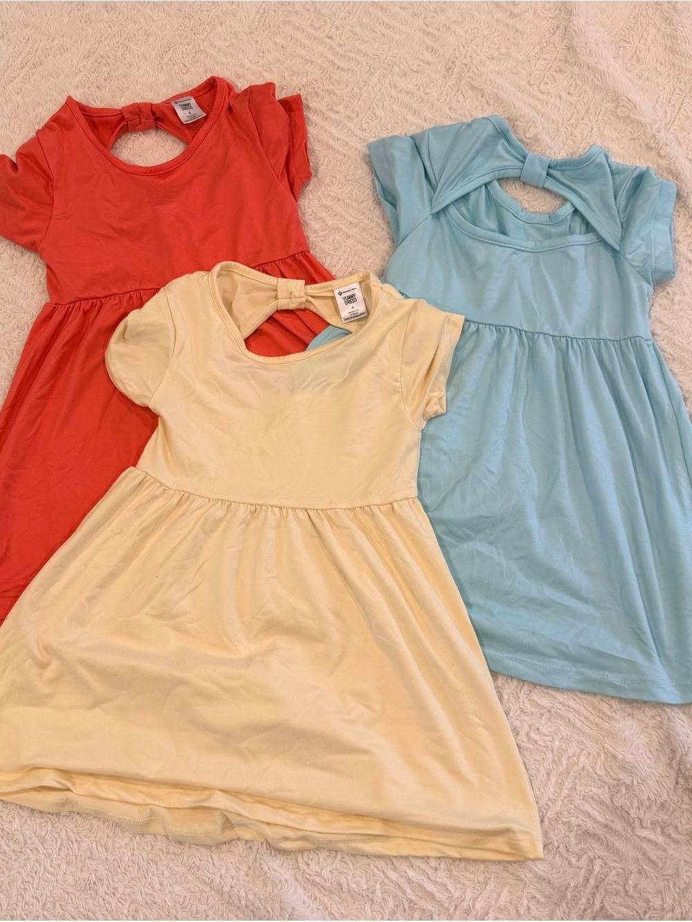 Girls Dress Lot of 3 | Size 4 | Short Sleeve Back Bow - Picture 2 of 12